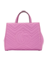 Small GG Marmont Chevron Tote, &pound;850, Handbags, Pink, Leather, Back view